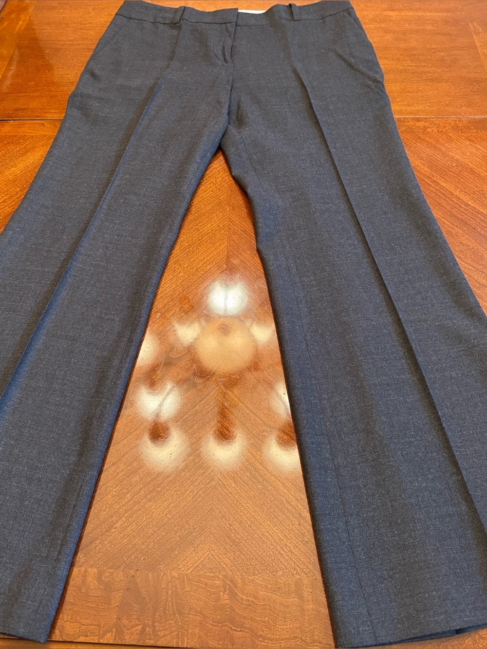 Ann Taylor Pants 44% Virgin Wool Charcoal Gray Boot-Cut Dress Pants Size - 12